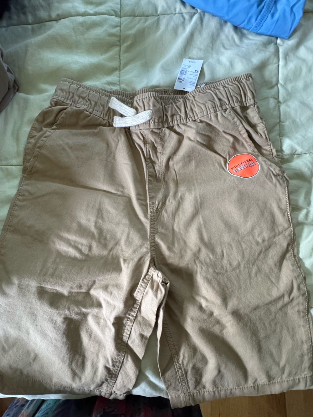 The Children's Place Khaki Drawstring Shorts - Tan
